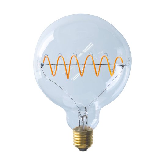 SEGULA LED globe G125 E27 8W curved plus, kirkas