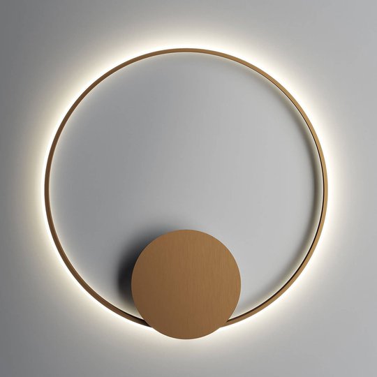Fabbian Olympic -LED-seinävalo, Ø 80 cm, pronssi