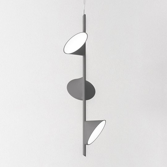 Axolight Orchid LED-riippulamppu 3 lampp. harmaa
