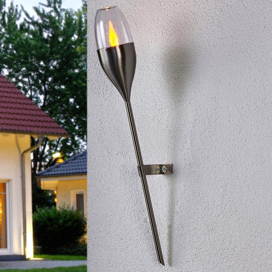 Solarseinävalaisin Jari välkkuvalla LED-lampulla
