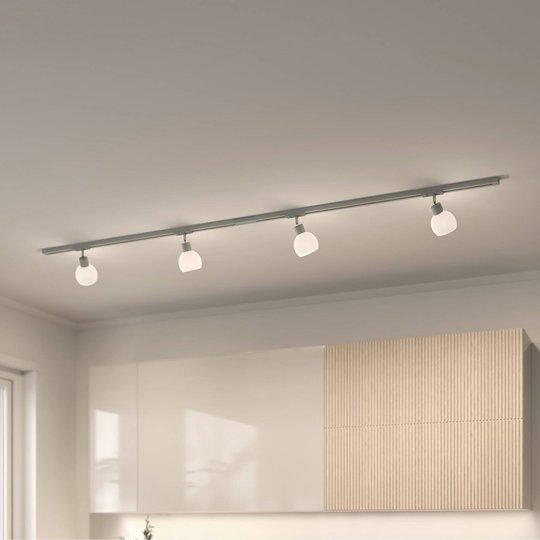 Lindby Jeanit -1-vaihe-LED-kisko, hopea