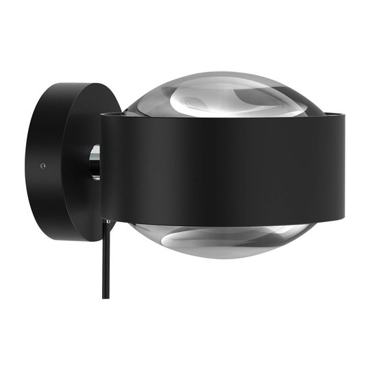 Puk Maxx Wall+ LED, kirkas, mattamusta/kromi