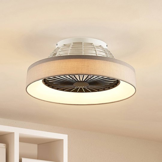 Lindby Circuma -LED-kattotuuletin, harmaa