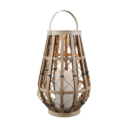 LED-aurinkopöytävalaisin Vinto, akku, beige 44,5cm