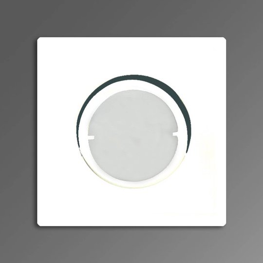 Joanie - LED-uppovalaisin, valkoinen, kulmikas