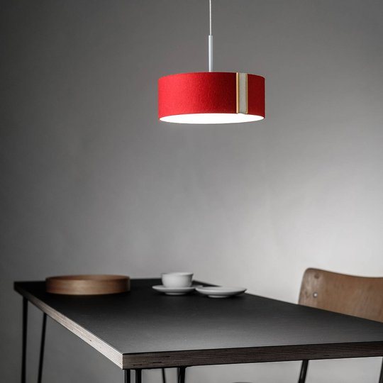LED-riippuvalaisin LARAfelt S, 20cm punainen/villa