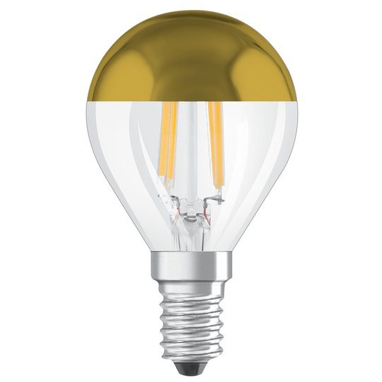 OSRAM-LED-lamppu E14 Mirror CLP gold 4W 2 700 K