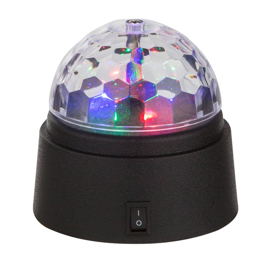LED-koristepöytävalaisin Disco värivalolla