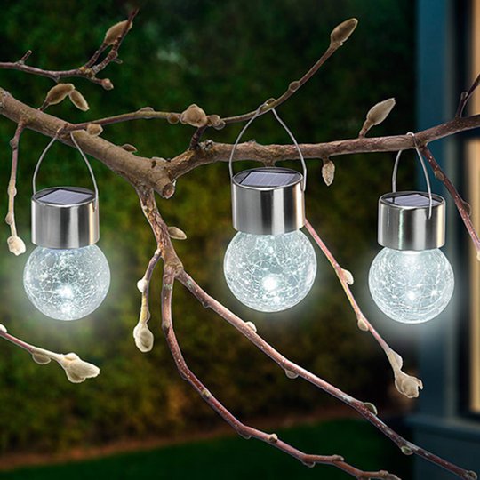 3-os. LED-valaisin Crackle Ball 6 000 K