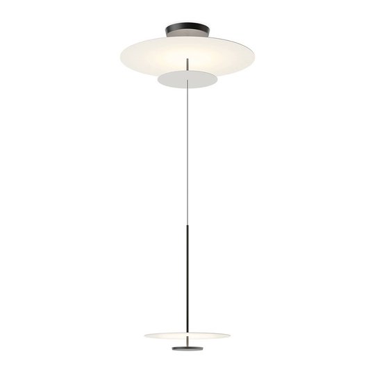 Vibia Flat -LED-riippuvalo Ø 90 cm harmaa L1