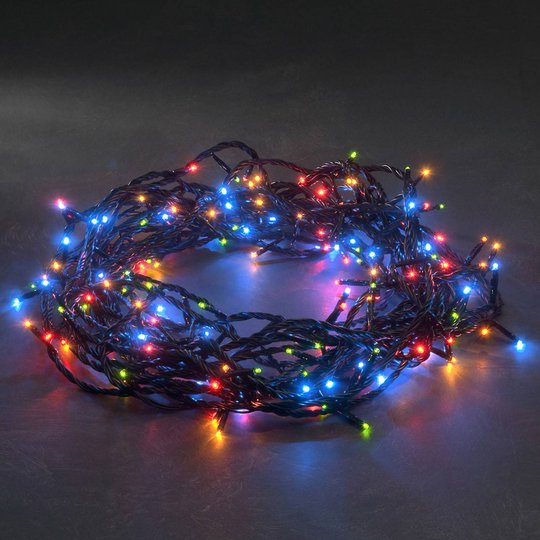 Värikäs LED-mikrovaloketju, 180-lamppuinen