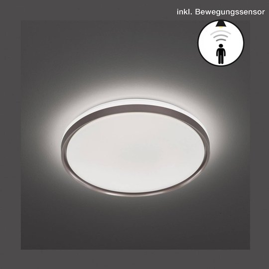 LED-kattovalaisin Jaso BS, Ø 39 cm, ruskea