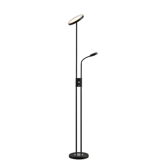 Lindby Seppa -LED-lattiavalo, pyöreä, musta