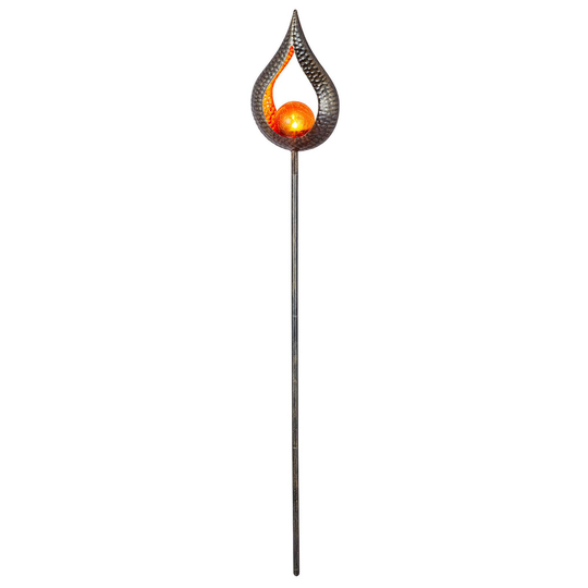 Lindby Yonca-LED-aurinkokoristevalo 118 cm kupari