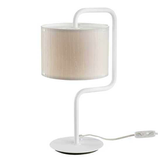 Pöytävalaisin Morfeo muovivarjostimella, creme