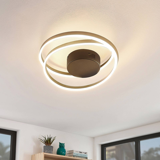 Lindby Davian LED-kattovalaisin, messinki