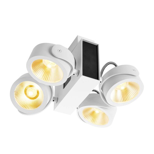 SLV Tec Kalu -LED-kattokohdevalo 4-lamp. 24° s/w