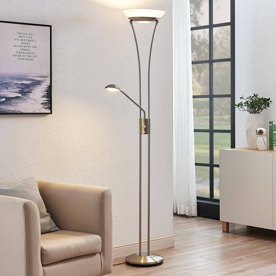LED-ylösvalo Amadou, lukulamppu, nikkeli