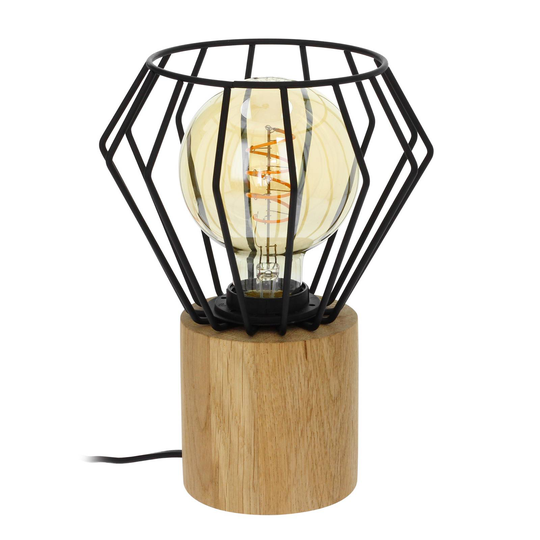 Envolight Vento -pöytälamppu musta/tammi, 1 lamppu