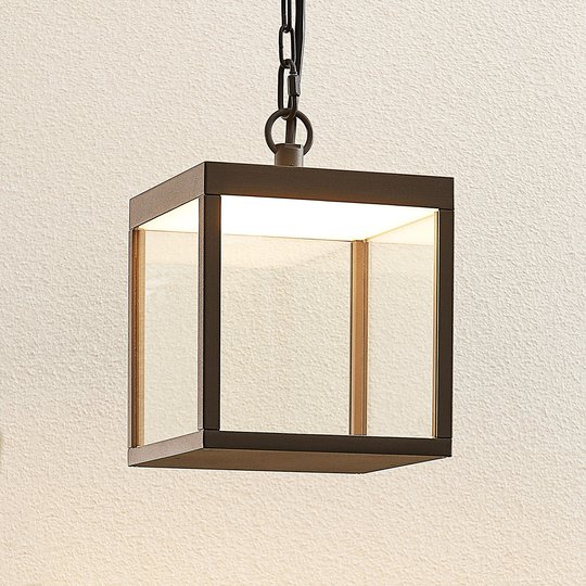 LED-ulkoseinävalaisin Cube lasivarjostimella 18 cm