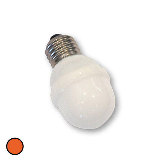 E27 golfpallolamppu 1W 5,5 VA, oranssi