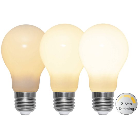 LED-lamppu E27 A60 6,5W 600lm 3-step-dim, opal