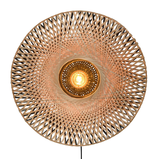 GOOD & MOJO Kalimantan -seinälamppu, pyöreä, Ø87cm