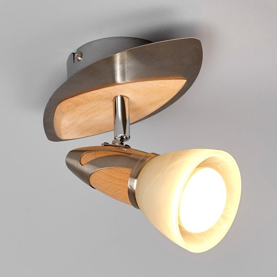 Spotti Marena, puuapplikoinnit, E14 R50 LED