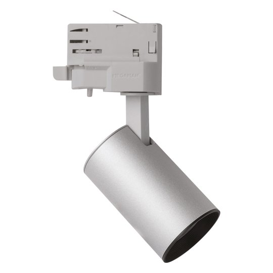 LED-spotti MarcoMini 3-vaihekiskoon, hopea 2 800 K
