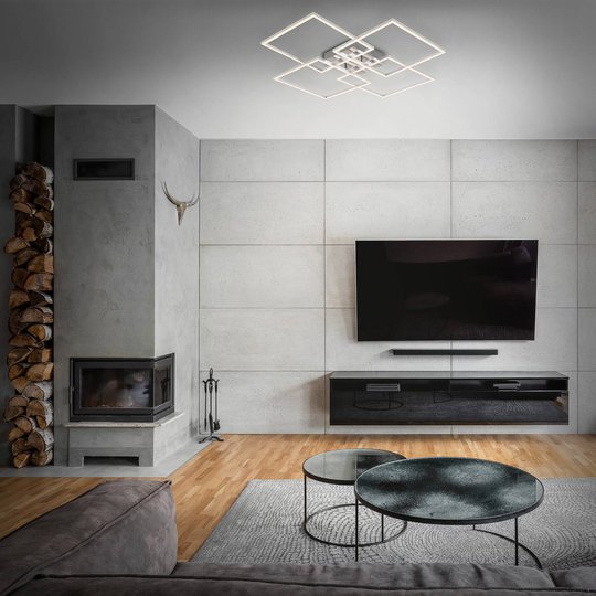 LED-kattovalaisin Frames, 4 neliötä, kääntyvä