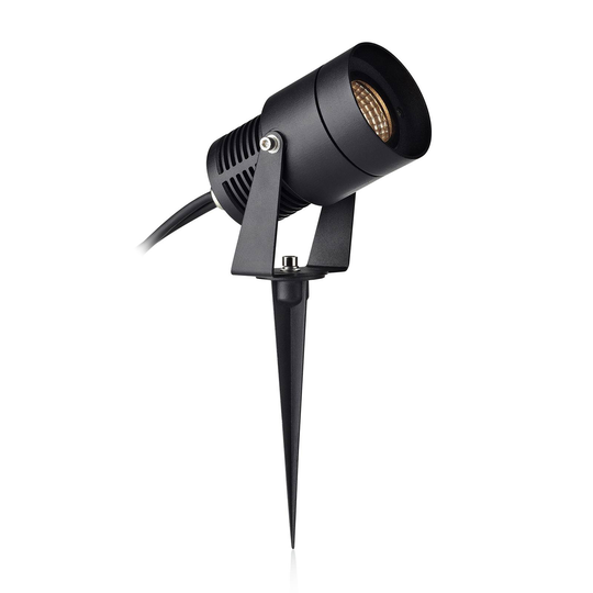 Garden 24 -LED-kohdevalo, musta, 3 W