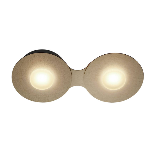 GROSSMANN Disc -LED-kattolamppu, kullanruskea, 2 x